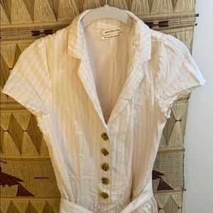 Linen pastel peach dress NWOT